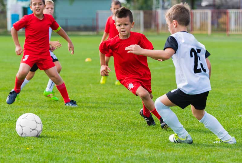 kids playing soccer